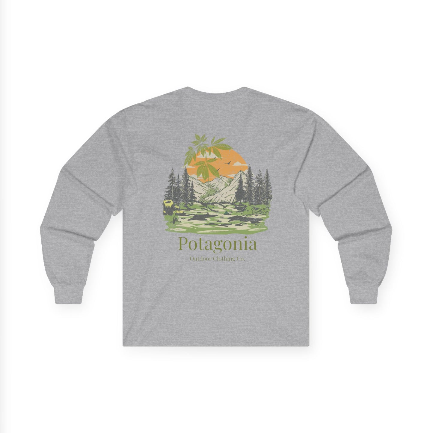 Potagonia Long Sleeve Tee Camo Hikers Unisex Ultra Cotton