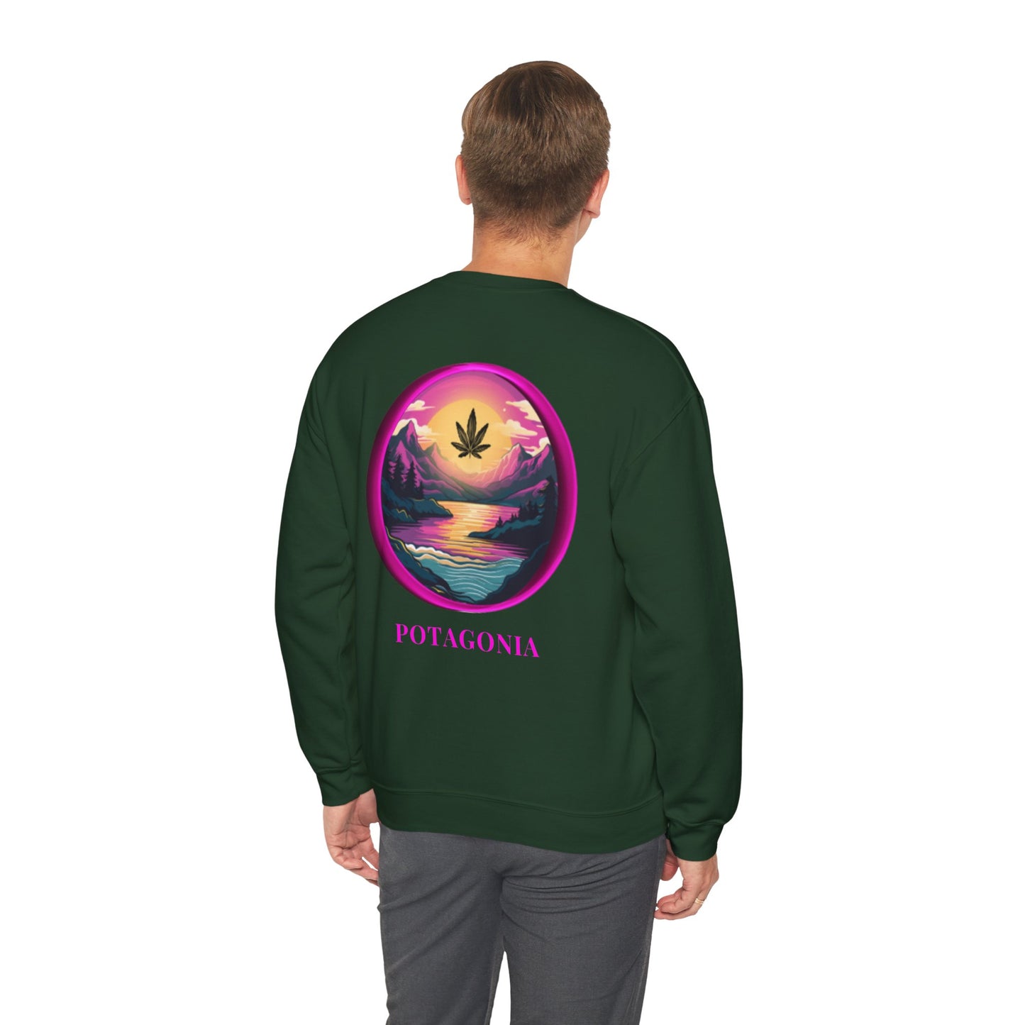 Potagonia Big Ass Campfire Unisex Pink Moon Heavy Blend™ Crewneck Sweatshirt