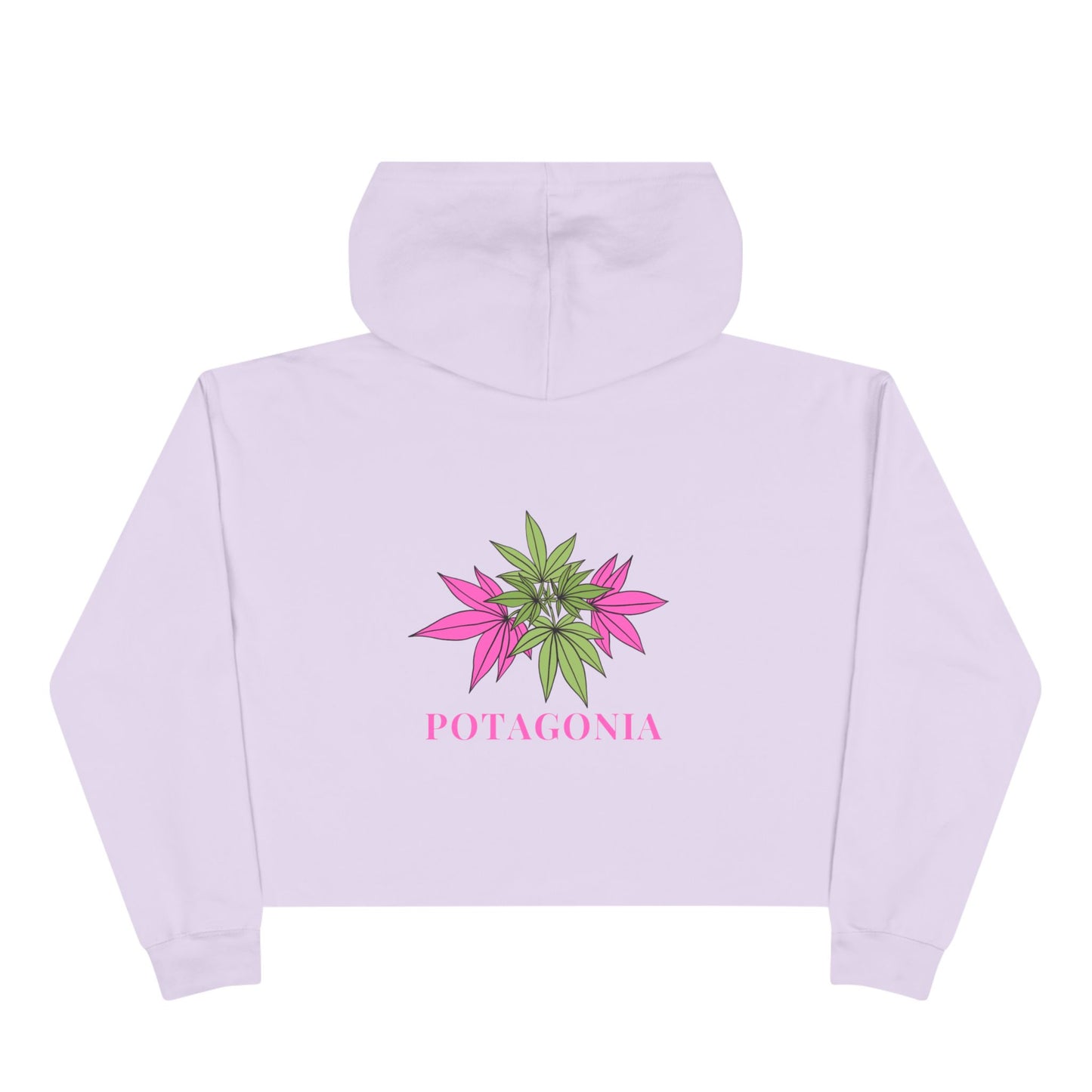 Potagonia Big Ass Campfire Pink Weed Crop Hoodie