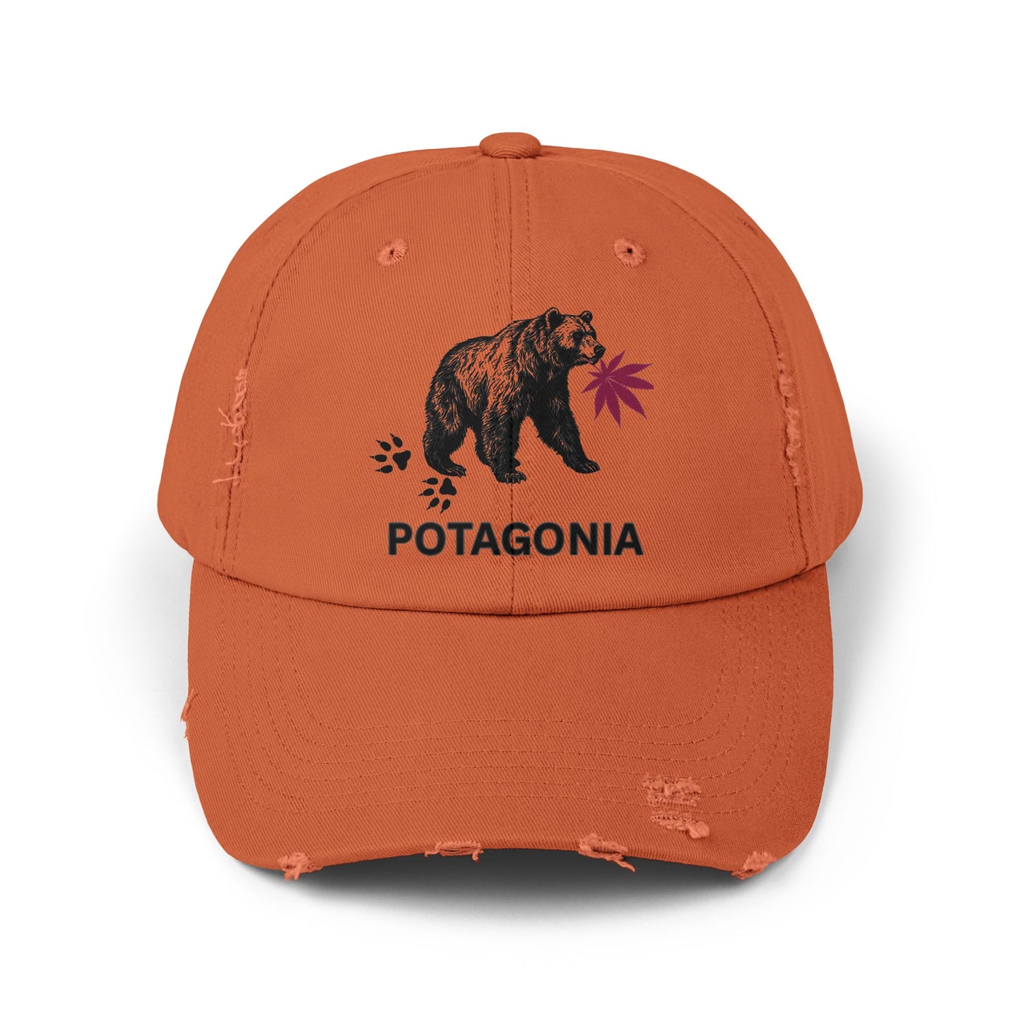 Potagonia Girl Bear Hat Unisex Distressed Cap
