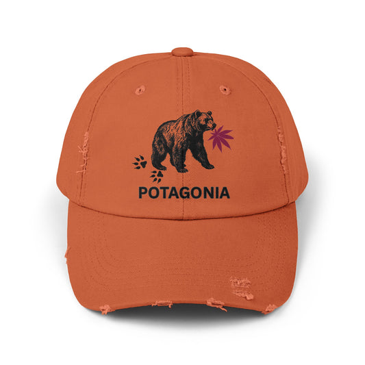 Potagonia Girl Bear Hat Unisex Distressed Cap