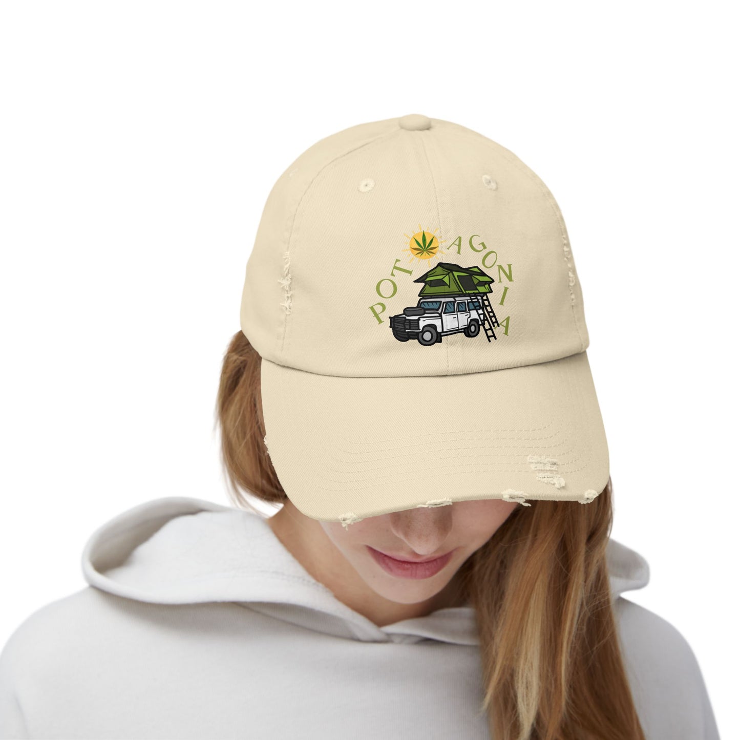 Potagonia Girl Jeep Unisex Distressed Cap