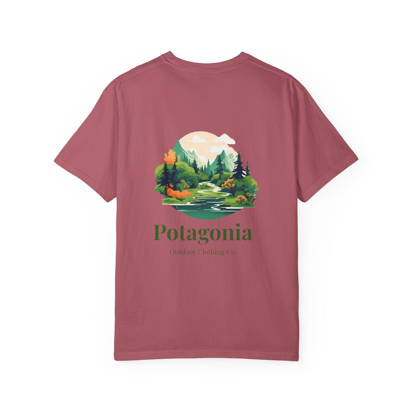 Potagonia Rung-Spun Cotton Green Meadows  Unisex Garment-Dyed T-shirt