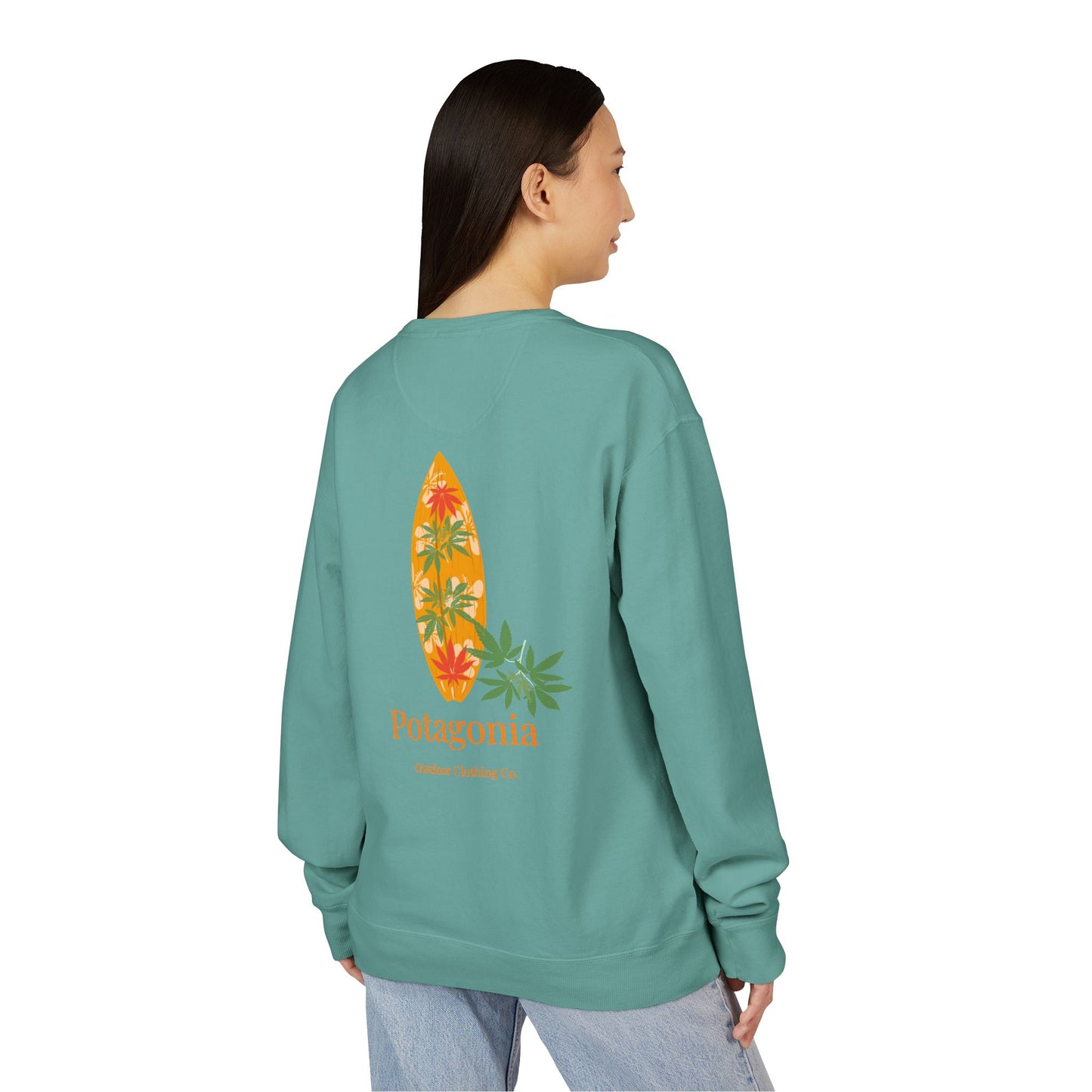 Potagonia Big Ass The Drew Surf Sweatshirt Unisex ComfortWash® Garment Dyed Crewneck Sweatshirt