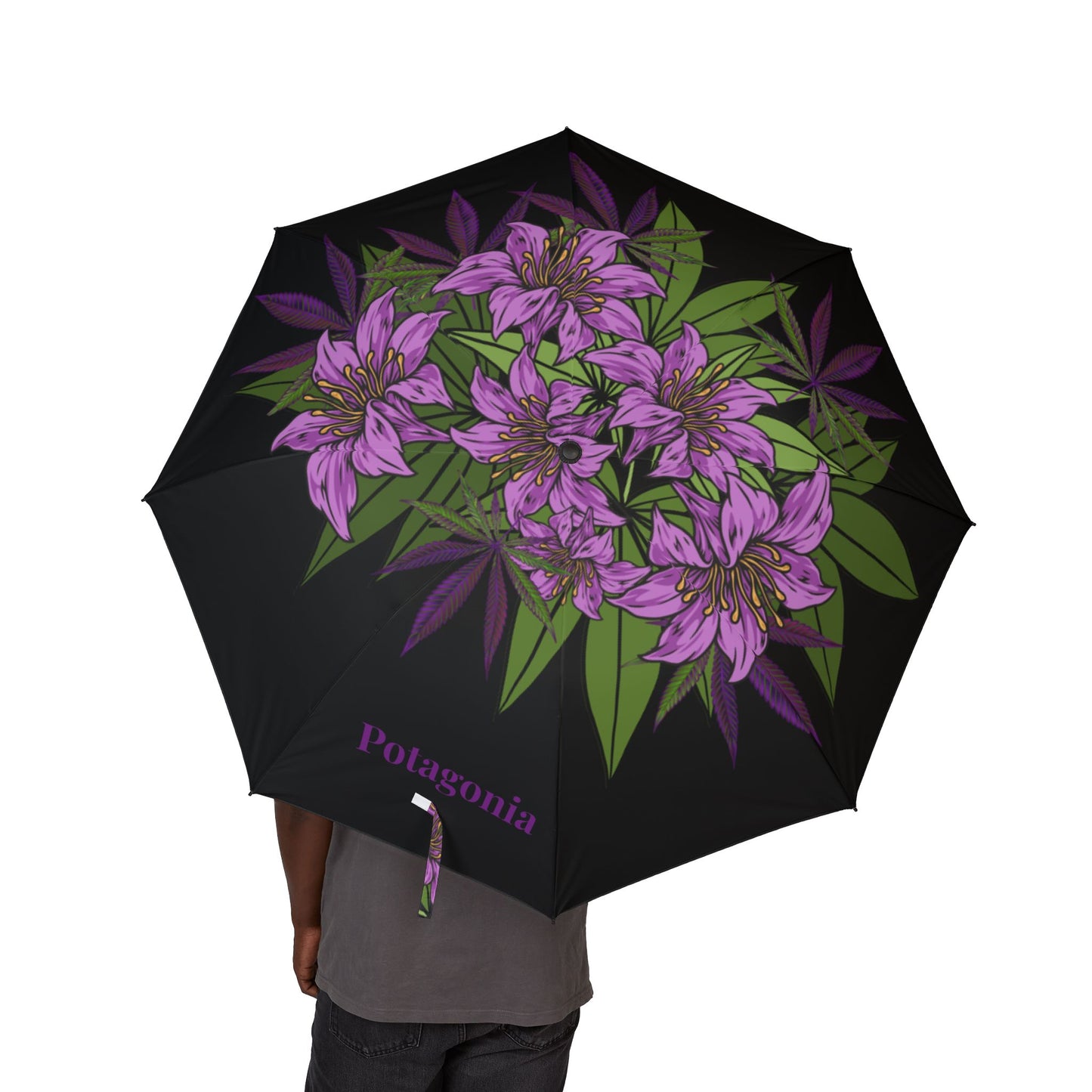 Potagonia Umbrella Weed Hibiscus  Semi-Automatic Foldable