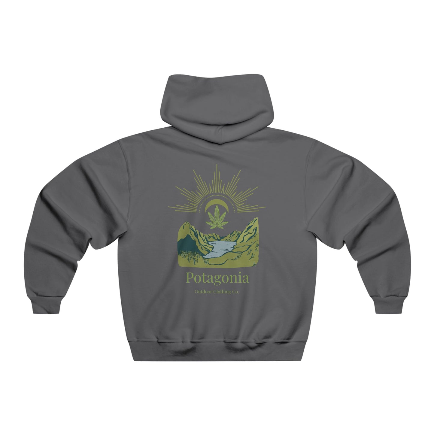 Potagonia Big Ass Campfire Hooded Green Fields Sweatshirt Men's NUBLEND® Hooded Sweatshirt