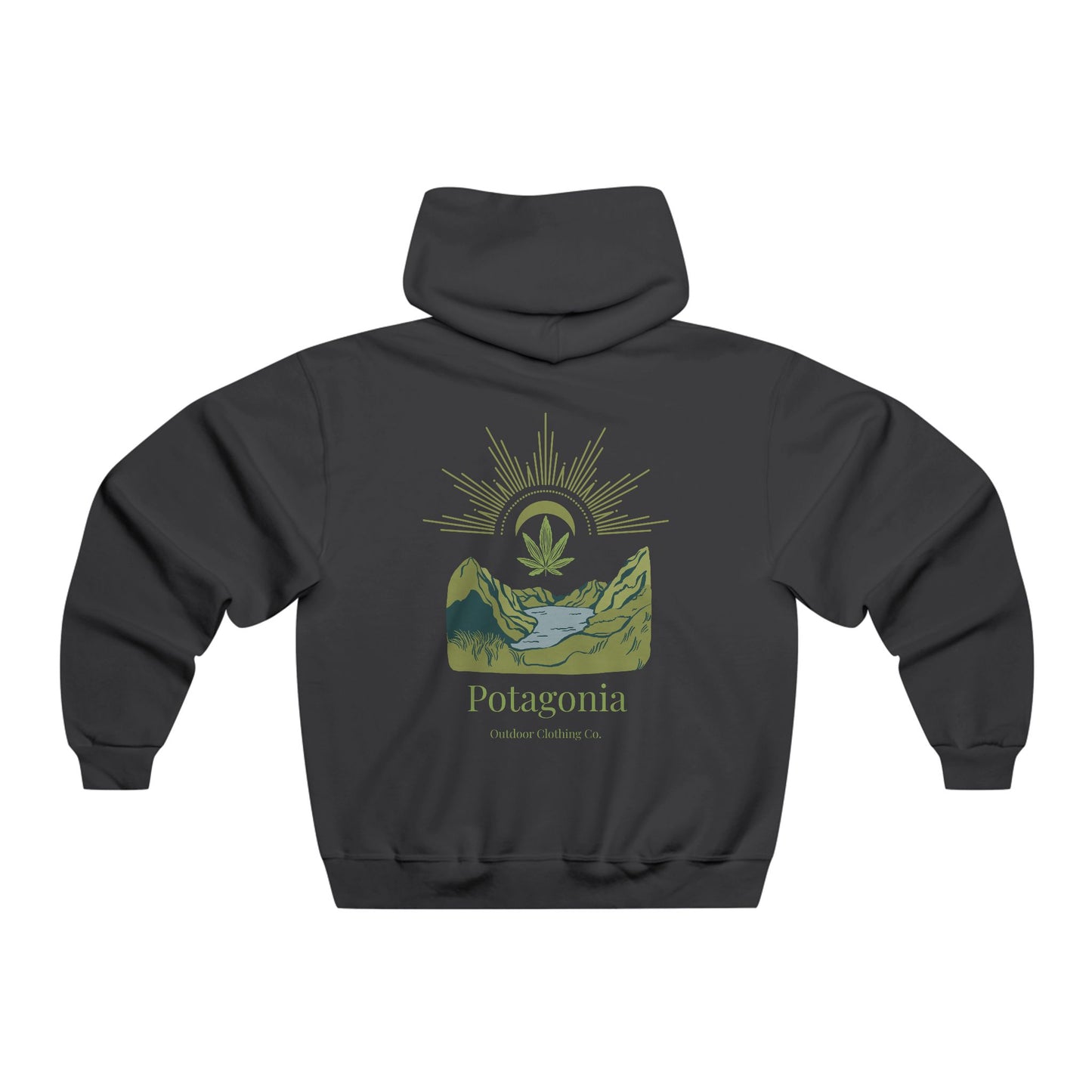Potagonia Big Ass Campfire Hooded Green Fields Sweatshirt Men's NUBLEND® Hooded Sweatshirt