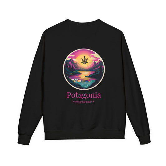 Potagonia Big Ass Campfire Pink Sunset ComfortWash® Garment Dyed Crewneck Sweatshirt