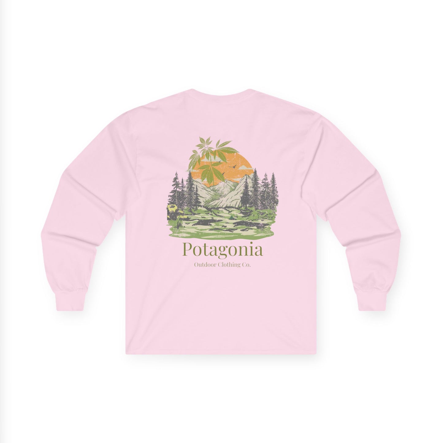 Potagonia Long Sleeve Tee Camo Hikers Unisex Ultra Cotton