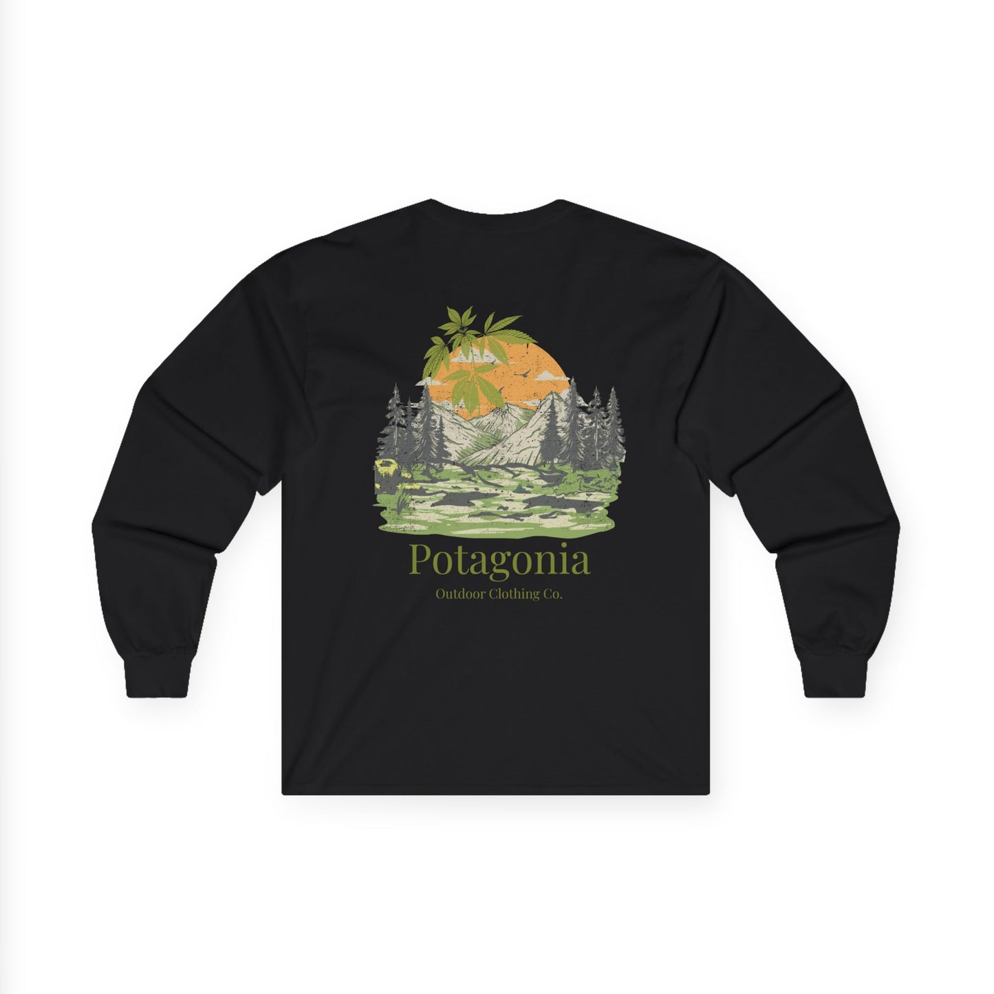 Potagonia Long Sleeve Tee Camo Hikers Unisex Ultra Cotton