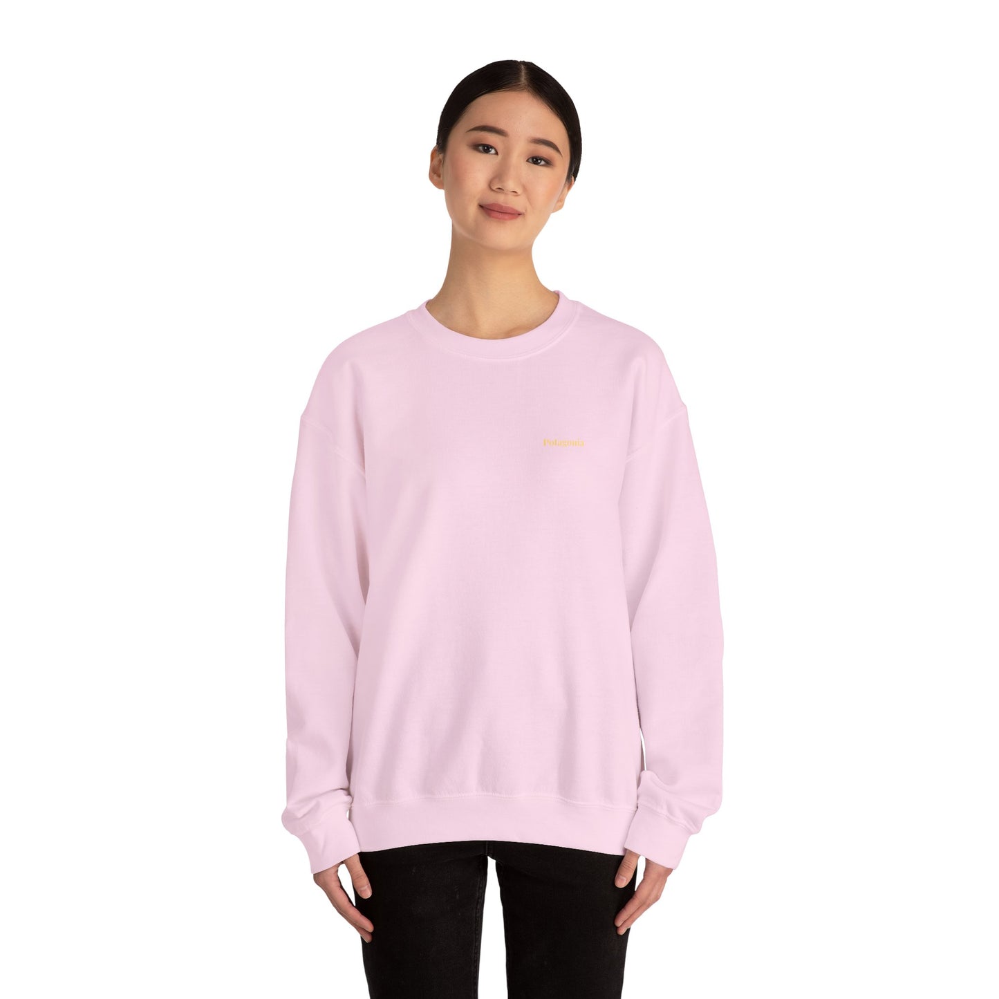 Potagonia Big Ass Campfire Unisex Girl Meditating Heavy Blend™ Crewneck Sweatshirt