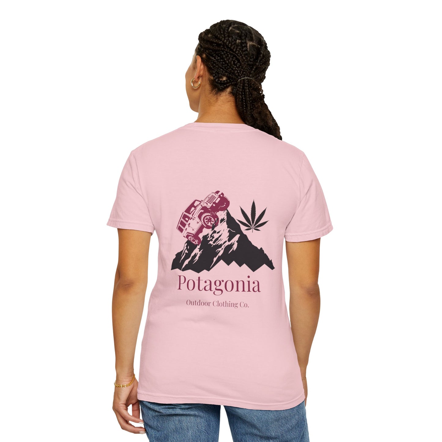 Potagonia Rung-Spun Cotton Jeep Climb Unisex Garment-Dyed T-shirt