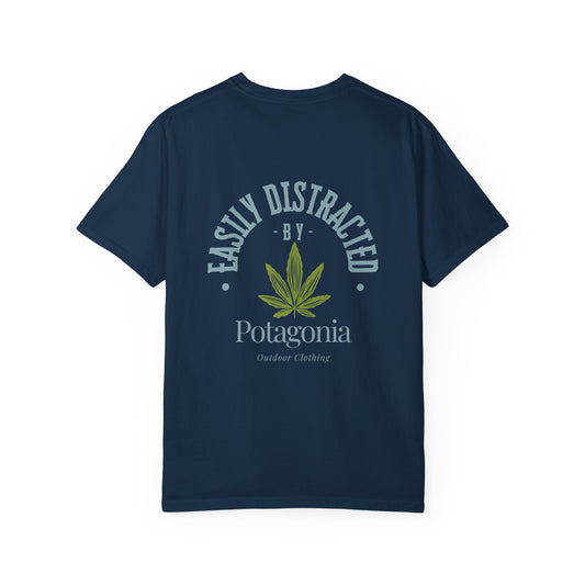Potagonia Rung-Spun Cotton Easily Distracted Weed Unisex Garment-Dyed T-shirt
