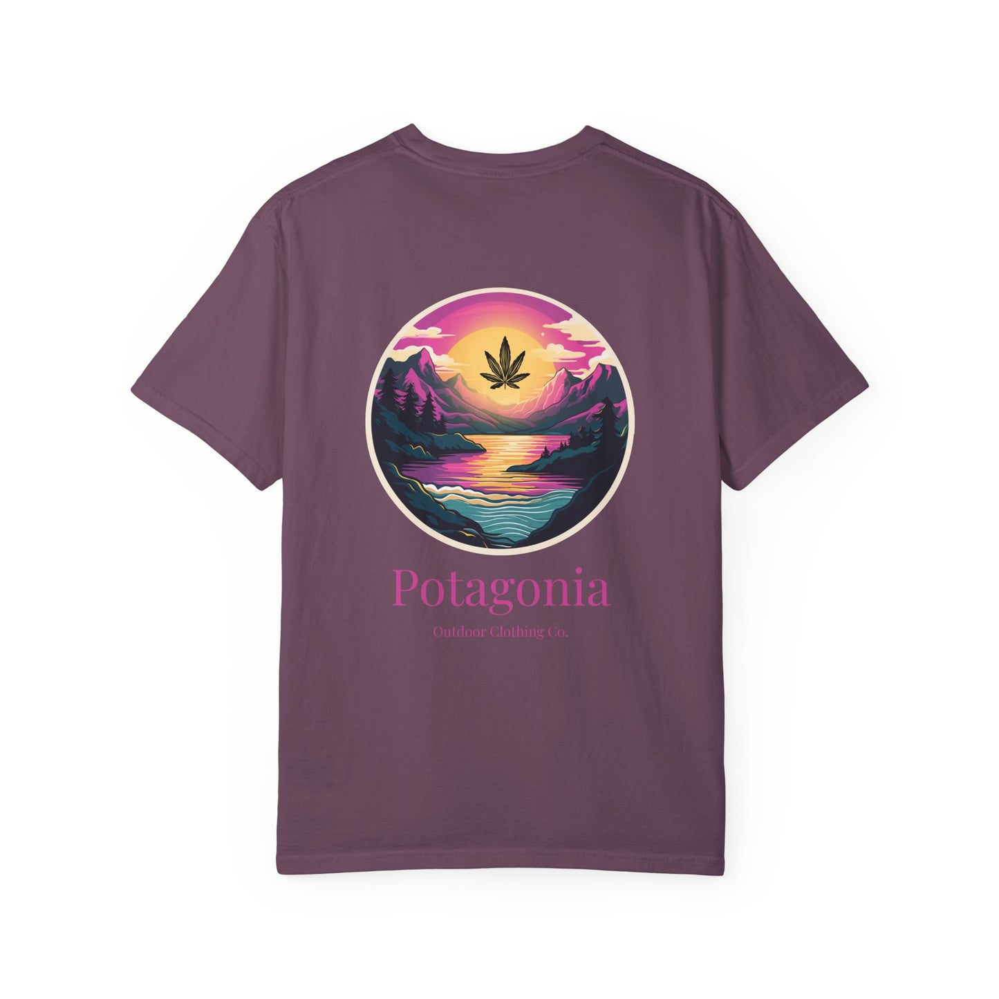 Potagonia Rung-Spun Cotton Unisex Pink Moon  Garment-Dyed T-shirt