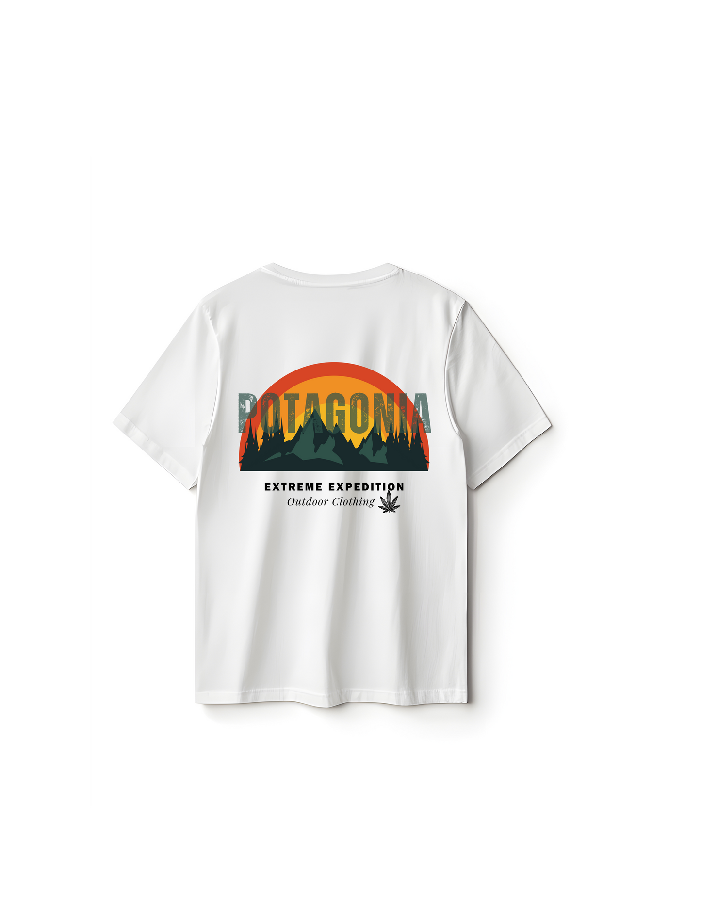 Potagonia Rung-Spun Unisex Sunrise Logo Garment-Dyed T-shirt