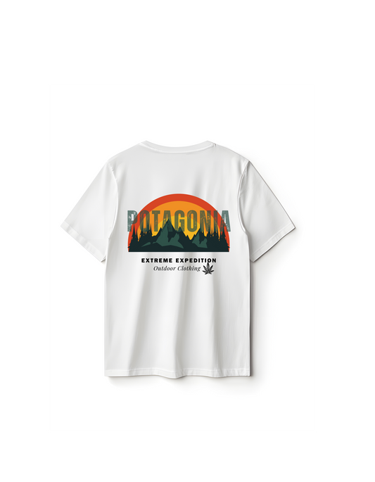 Potagonia Rung-Spun Unisex Sunrise Logo Garment-Dyed T-shirt
