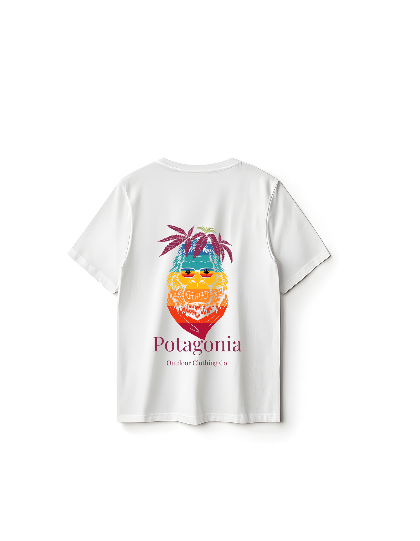 Potagonia Rung-Spun Cotton Ski Meh-Teh Unisex Garment-Dyed T-shirt