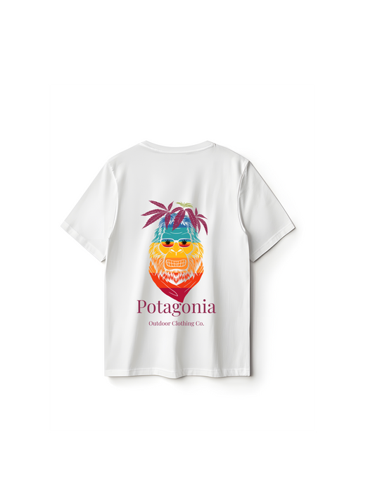 Potagonia Rung-Spun Cotton Ski Meh-Teh Unisex Garment-Dyed T-shirt