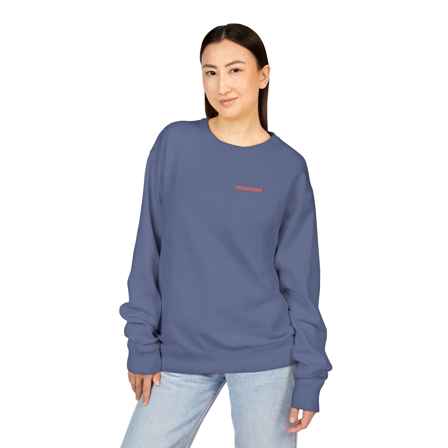 Potagonia Big Ass The Drew Surf Sweatshirt Unisex ComfortWash® Garment Dyed Crewneck Sweatshirt