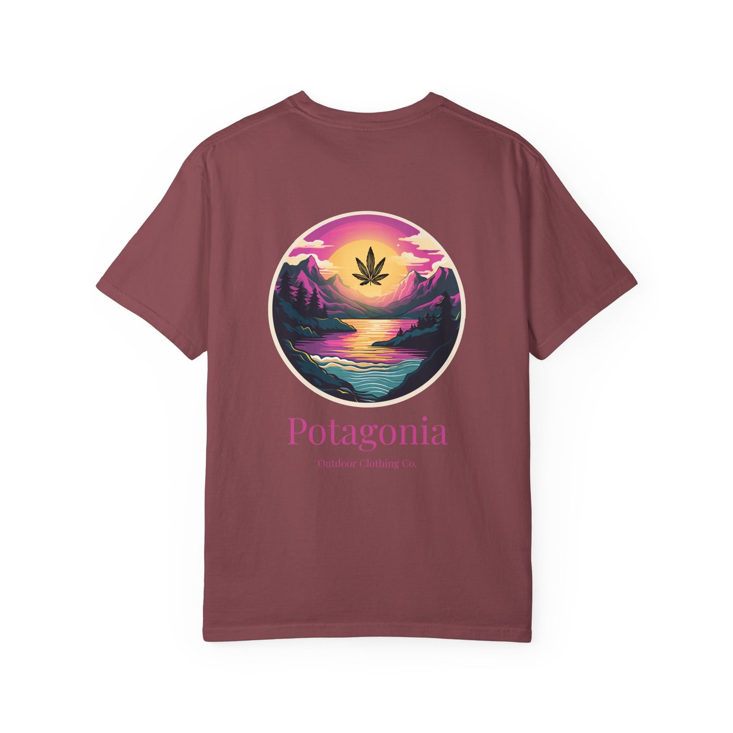 Potagonia Rung-Spun Cotton Unisex Pink Moon  Garment-Dyed T-shirt