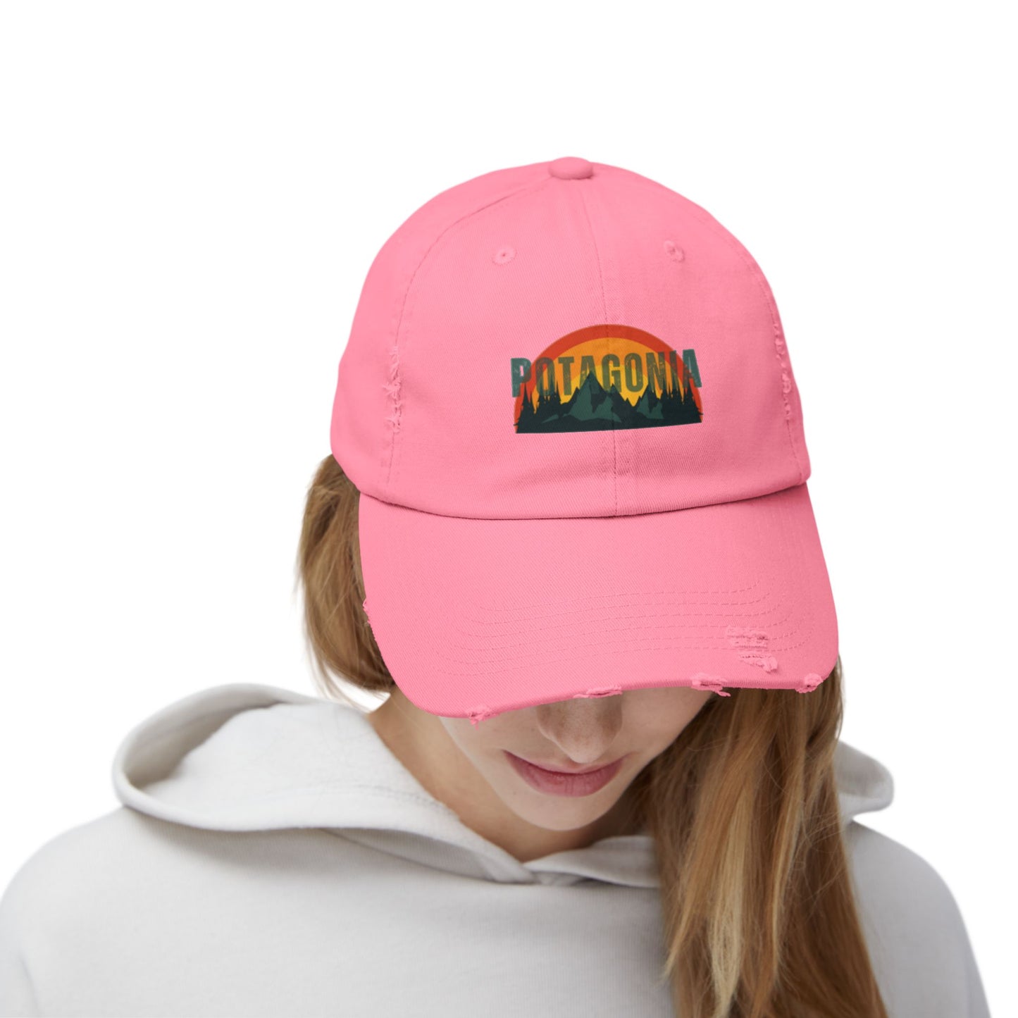 Potagonia GIRL Logo Hat Unisex Distressed Cap
