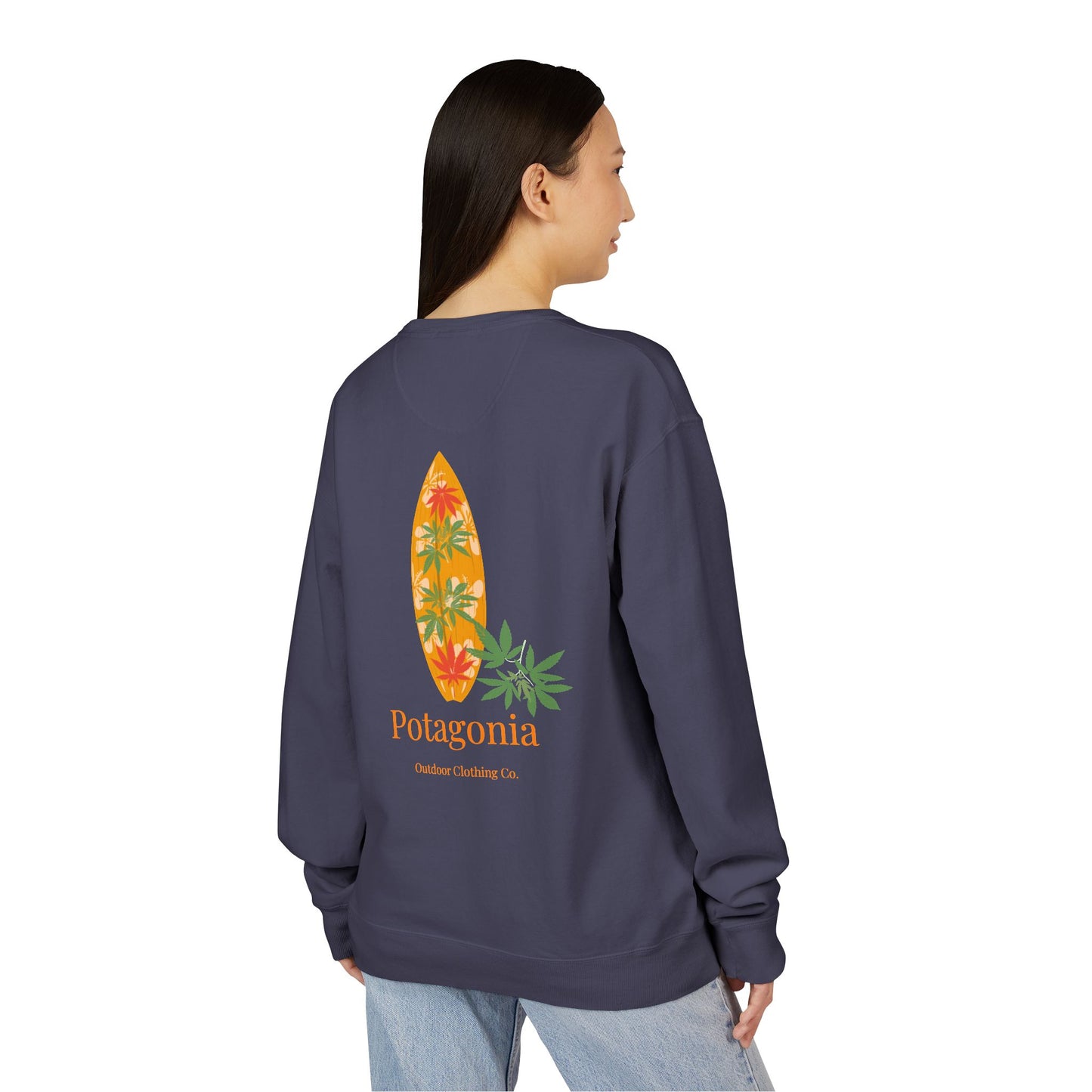 Potagonia Big Ass The Drew Surf Sweatshirt Unisex ComfortWash® Garment Dyed Crewneck Sweatshirt