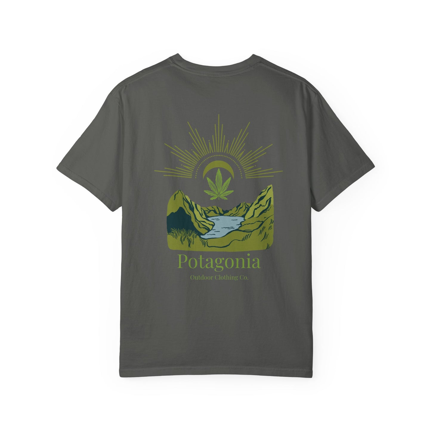 Potagonia Rung-Spun Cotton Green Fields Unisex Garment-Dyed T-shirt
