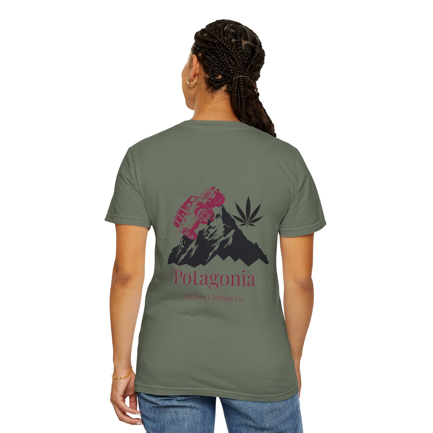 Potagonia Rung-Spun Cotton Jeep Climb Unisex Garment-Dyed T-shirt