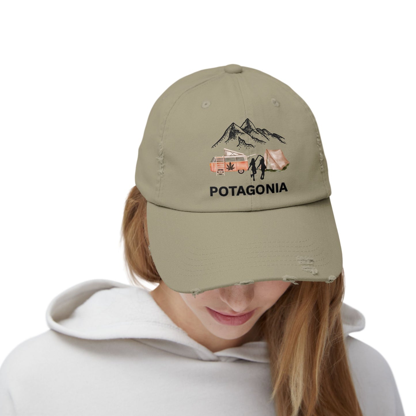 Potagonia GirlTwo Girls Dancing Unisex Distressed Cap