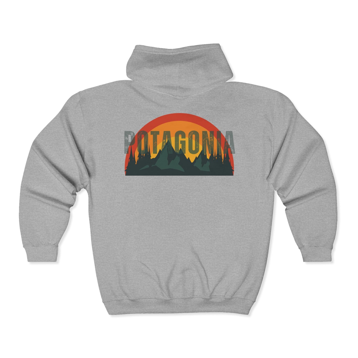 Potagonia Big Ass Campfire Hooded Sweatshirt  Mountain Rise Unisex Heavy Blend™ Full Zip Hooded Sweatshirt