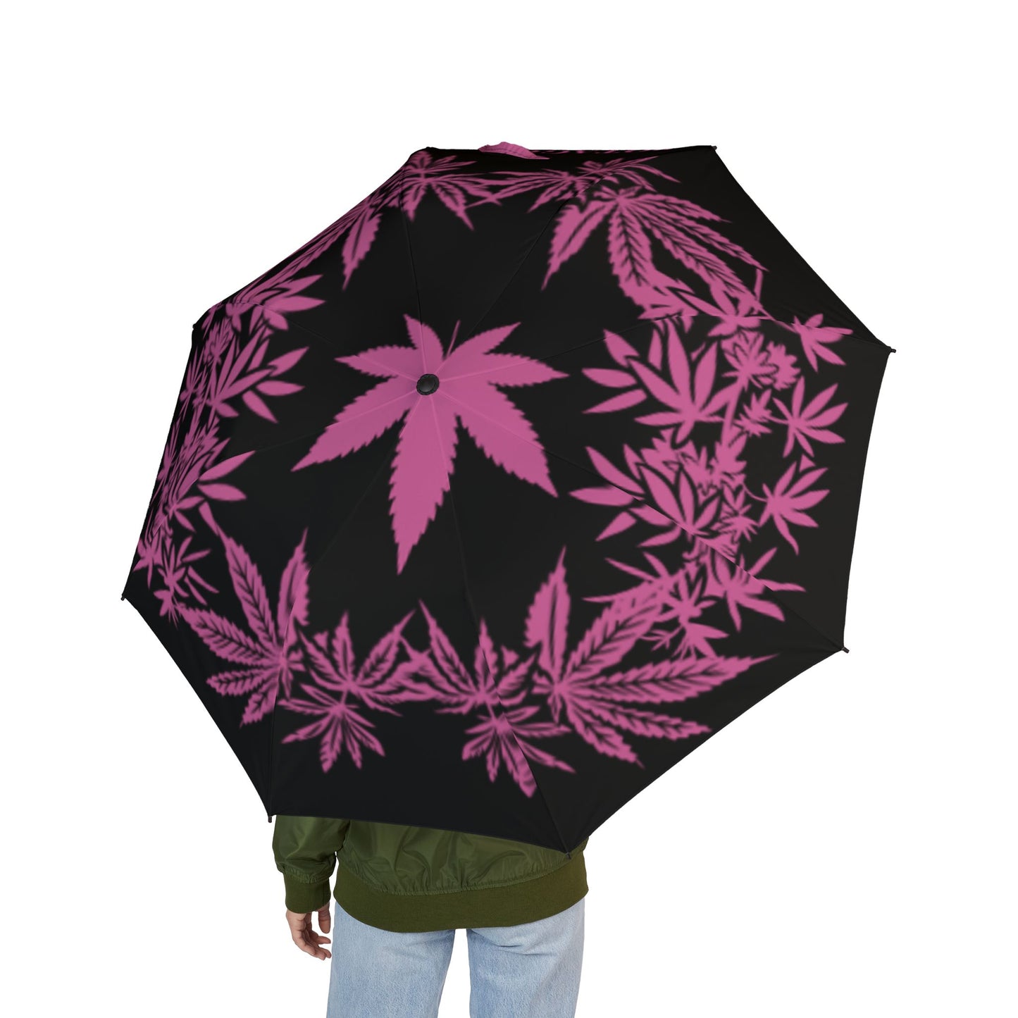Potagonia Umbrella Pink Weed Semi-Automatic Foldable