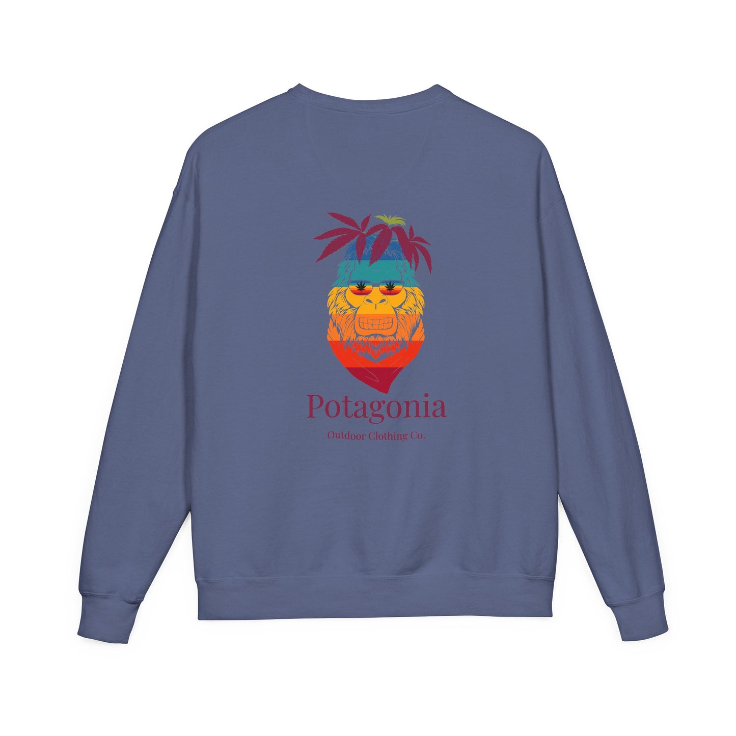 Potagonia Big Ass Camp fire Sunrise Meh-Teh Sweatshirt Unisex ComfortWash® Garment Dyed Crewneck Sweatshirt