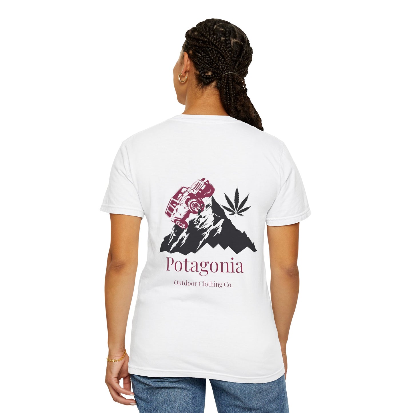 Potagonia Rung-Spun Cotton Jeep Climb Unisex Garment-Dyed T-shirt