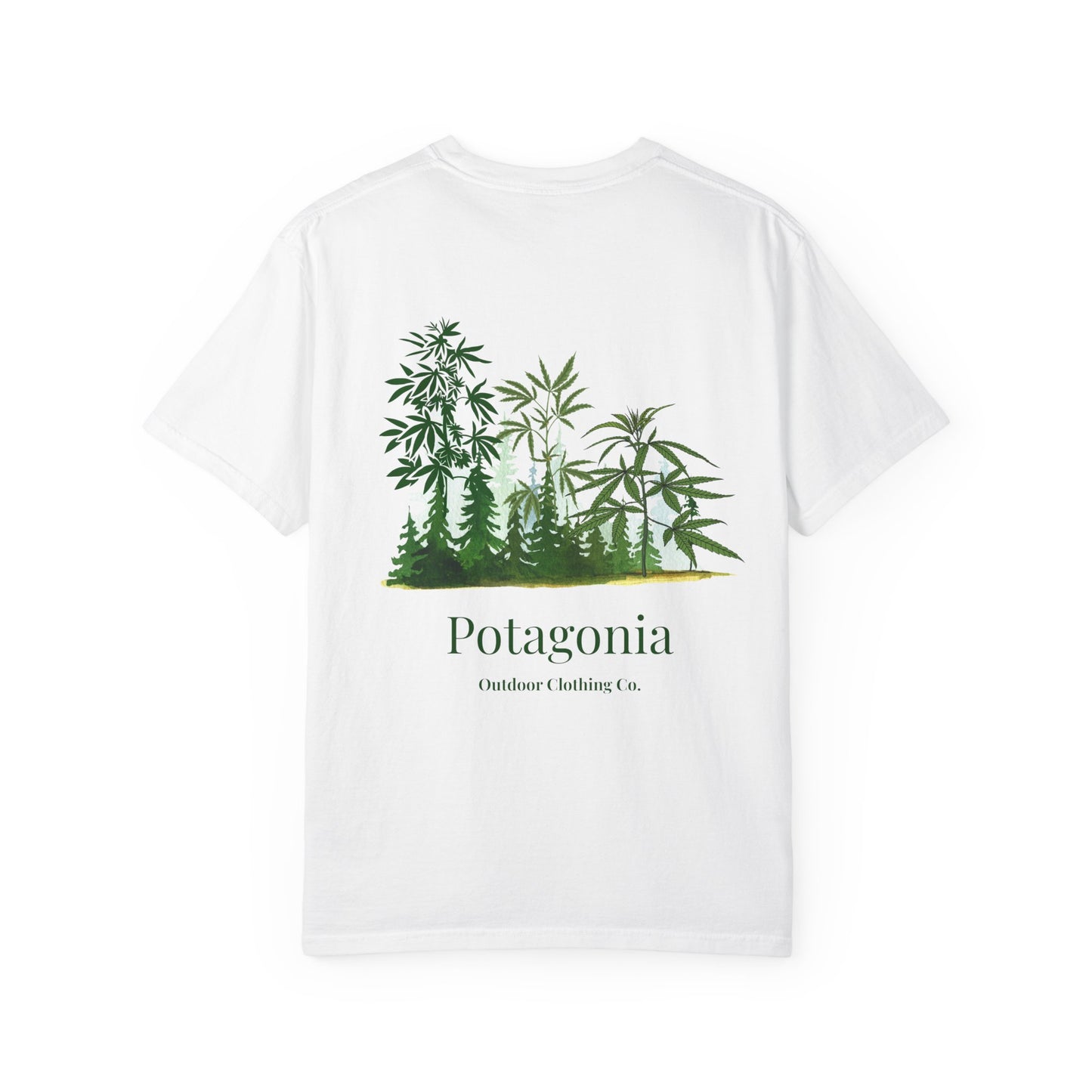 Potagonia Rung-Spun Cotton Unisex Green Grass Garment-Dyed T-shirt