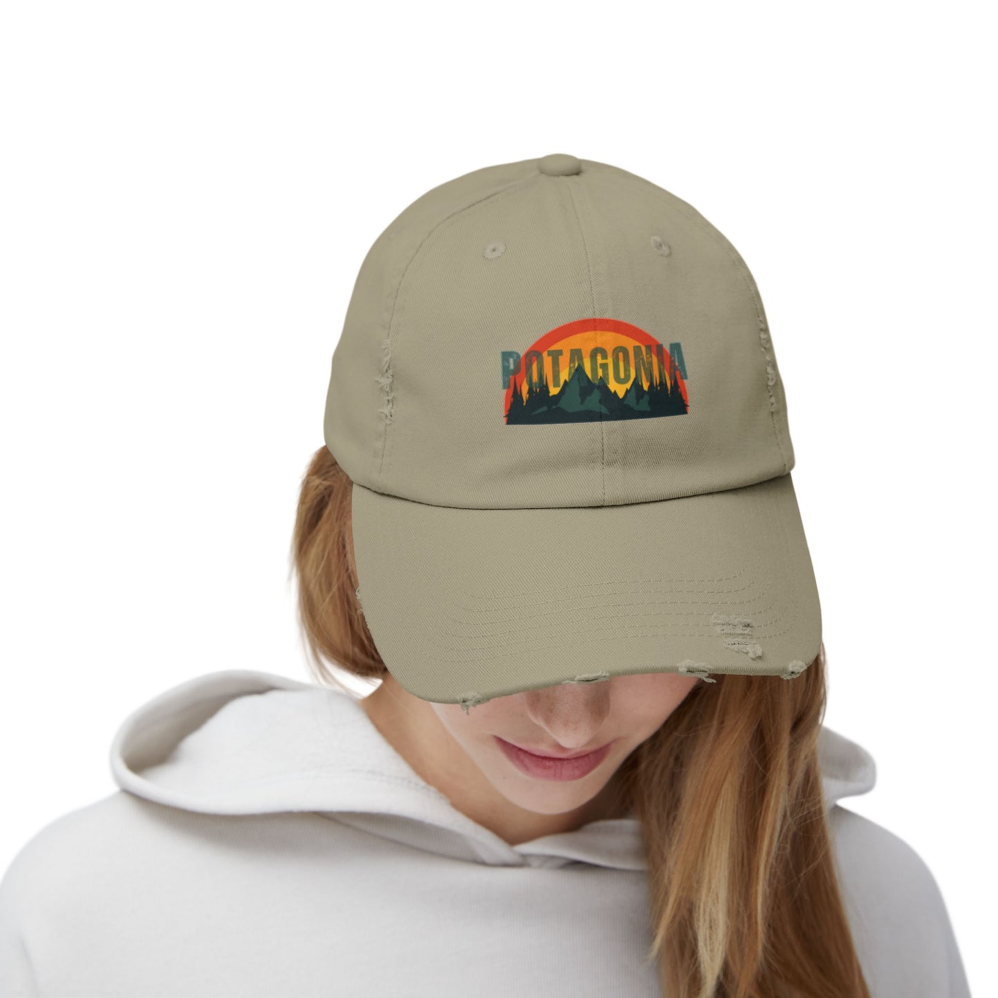 Potagonia GIRL Logo Hat Unisex Distressed Cap