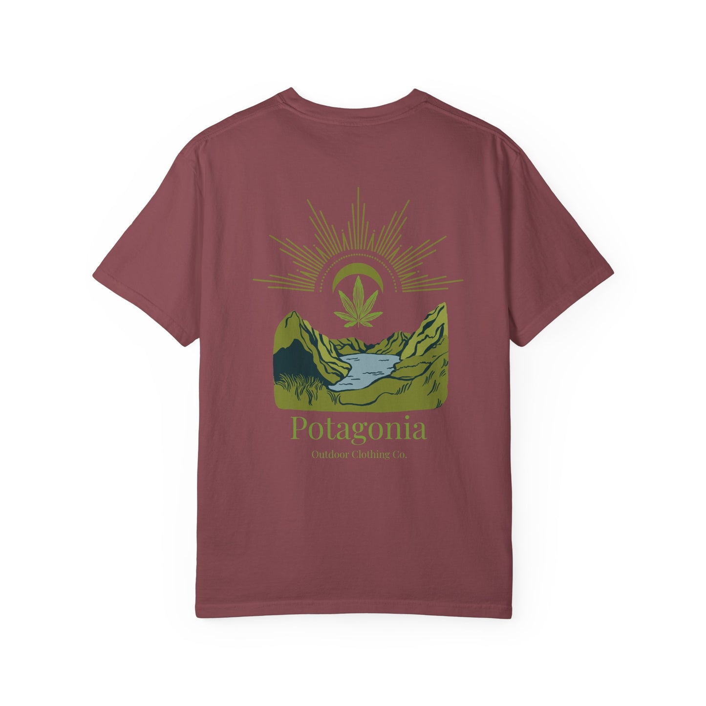 Potagonia Rung-Spun Cotton Green Fields Unisex Garment-Dyed T-shirt