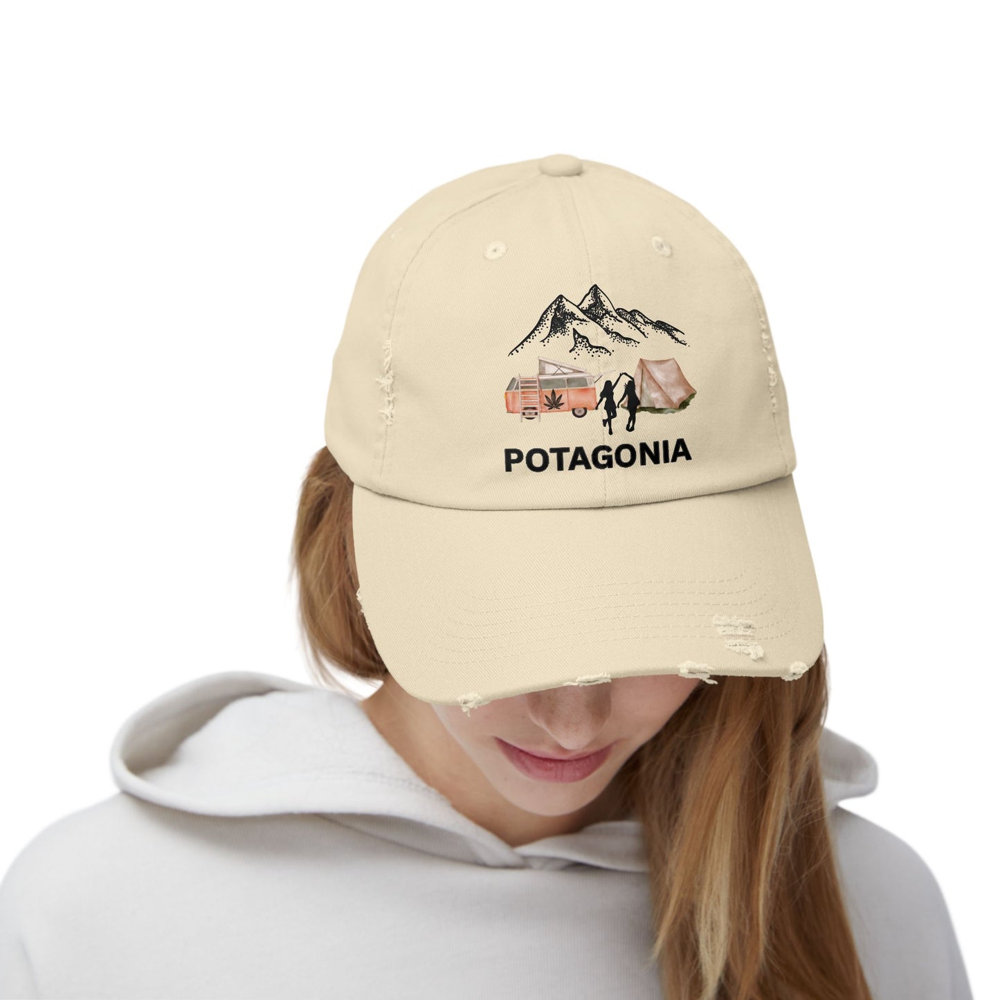 Potagonia GirlTwo Girls Dancing Unisex Distressed Cap
