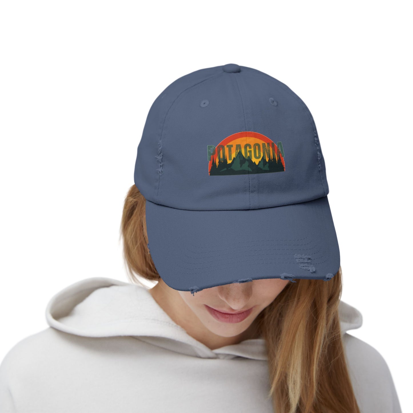Potagonia GIRL Logo Hat Unisex Distressed Cap