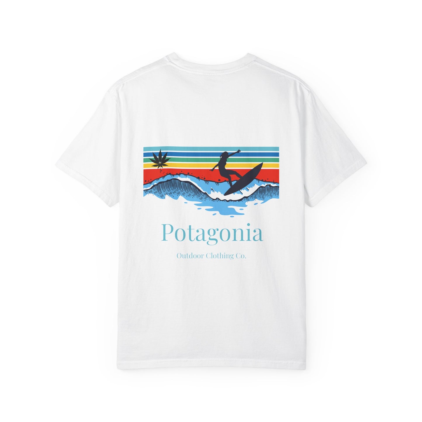 Potagonia Rung-Spun Cotton Surfs Up Unisex Garment-Dyed T-shirt