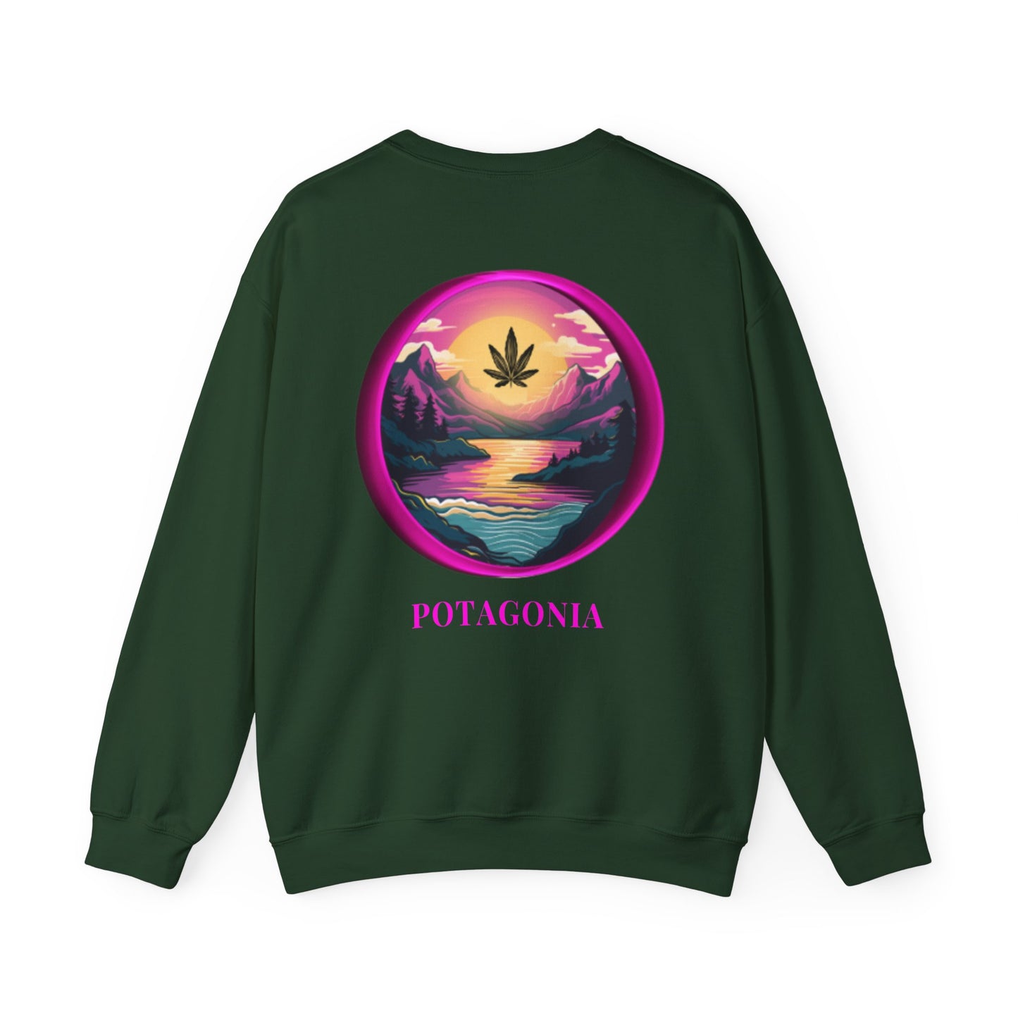 Potagonia Big Ass Campfire Unisex Pink Moon Heavy Blend™ Crewneck Sweatshirt