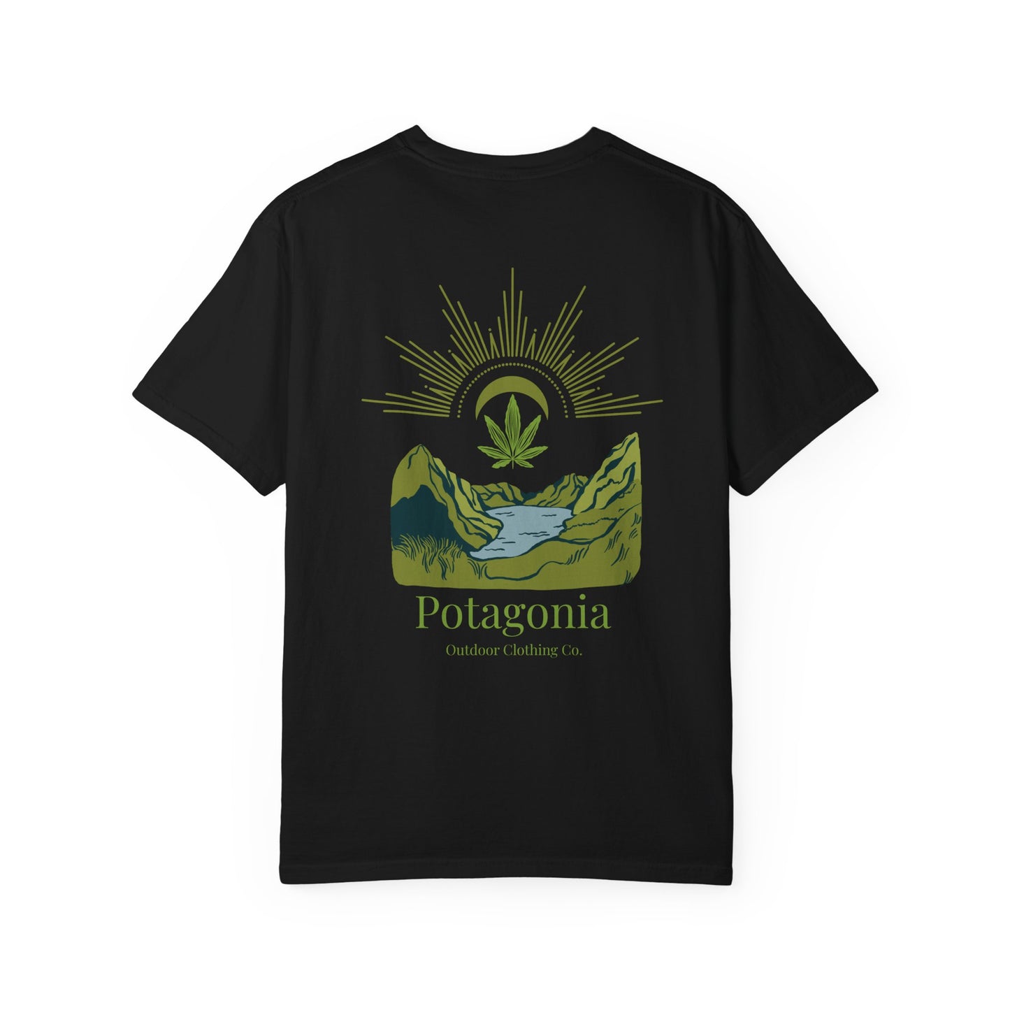 Potagonia Rung-Spun Cotton Green Fields Unisex Garment-Dyed T-shirt