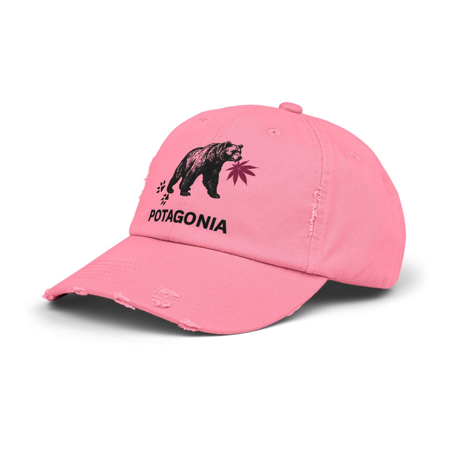 Potagonia Girl Bear Hat Unisex Distressed Cap