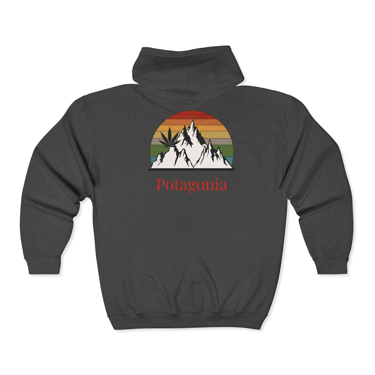 Potagonia Hooded Sweatshirt  Mountain Top Unisex Heavy Blend™ Full Zip Hooded Sweatshirt