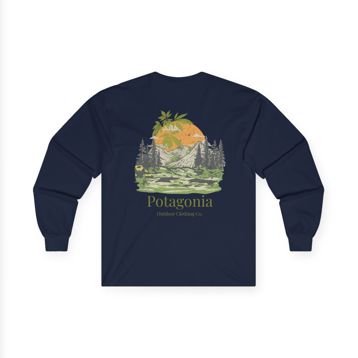 Potagonia Long Sleeve Tee Camo Hikers Unisex Ultra Cotton