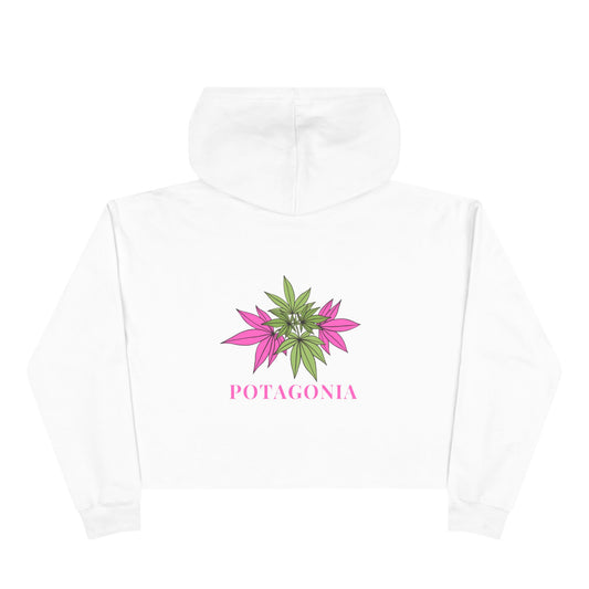 Potagonia Big Ass Campfire Pink Weed Crop Hoodie