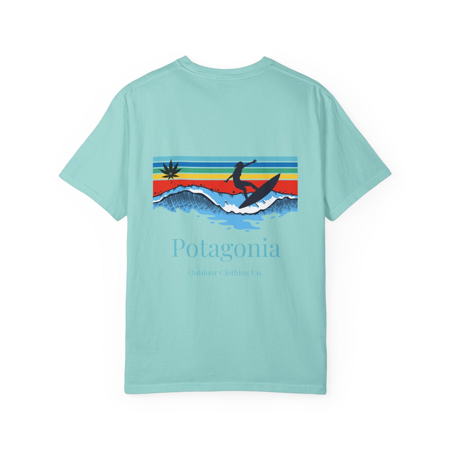 Potagonia Rung-Spun Cotton Surfs Up Unisex Garment-Dyed T-shirt