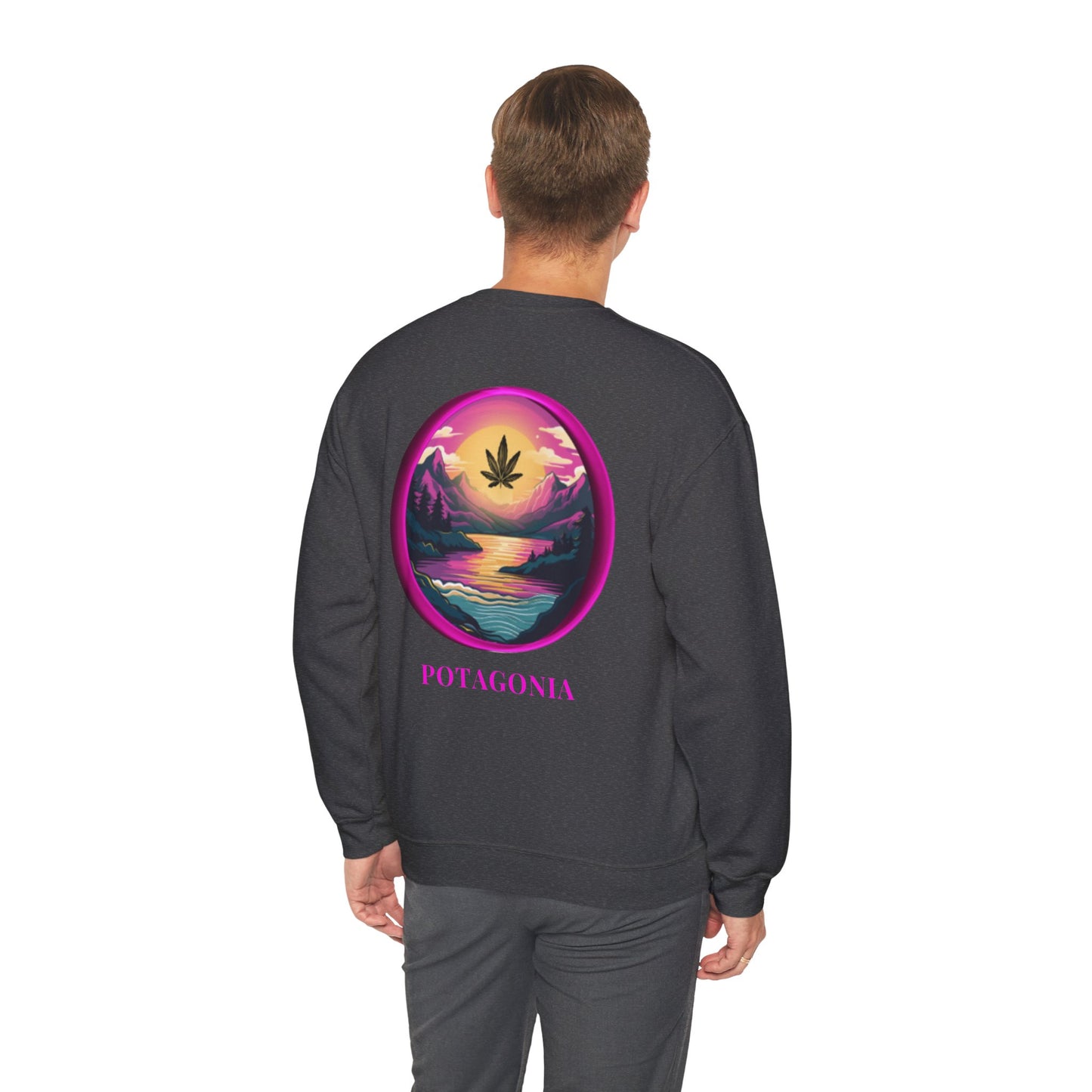 Potagonia Big Ass Campfire Unisex Pink Moon Heavy Blend™ Crewneck Sweatshirt