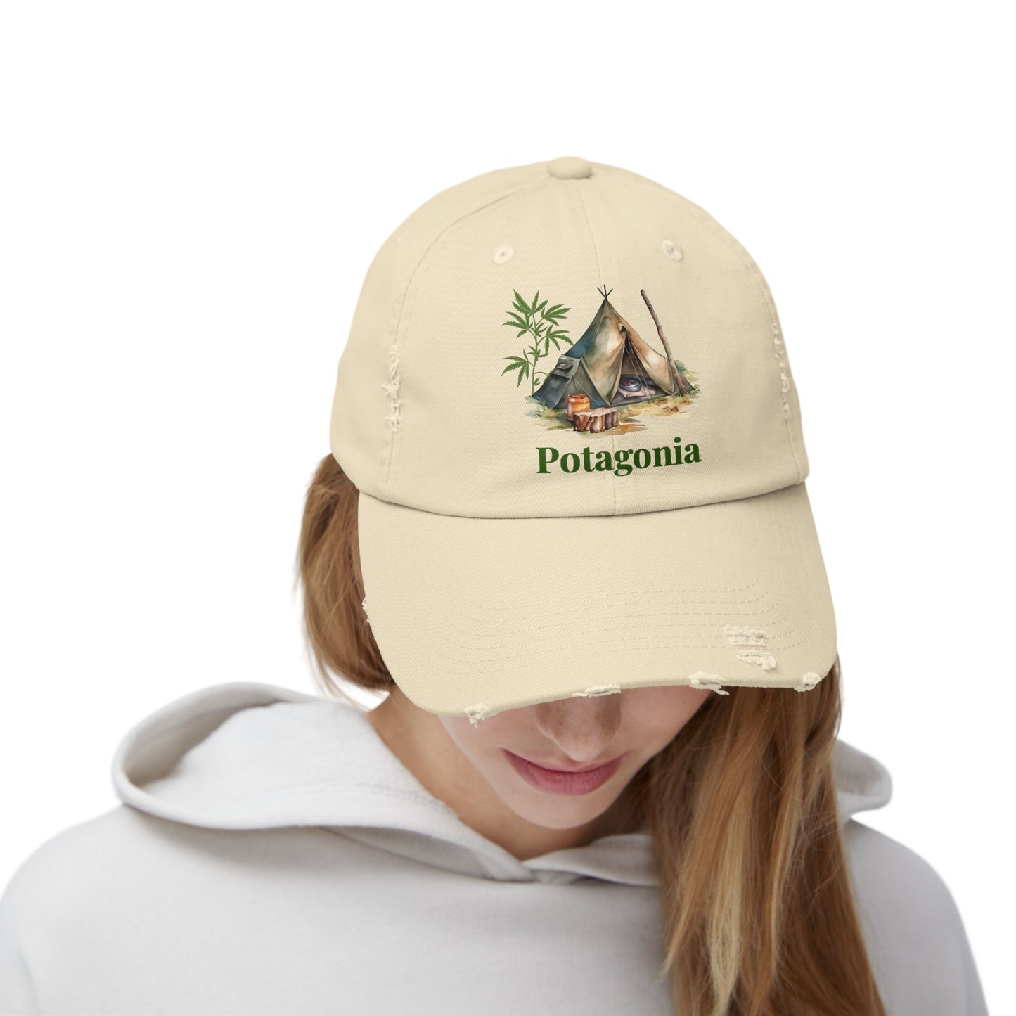 Potagonia Girl tent Unisex Distressed Cap
