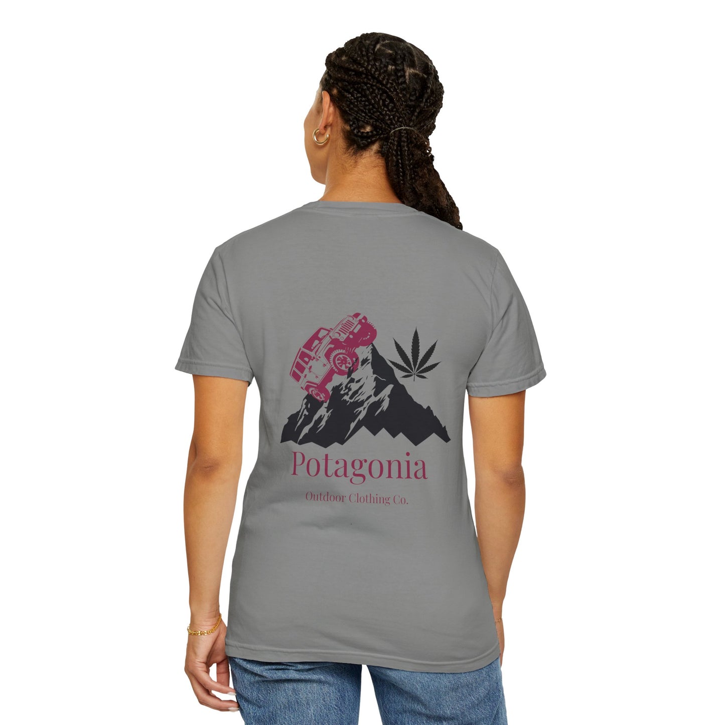 Potagonia Rung-Spun Cotton Jeep Climb Unisex Garment-Dyed T-shirt