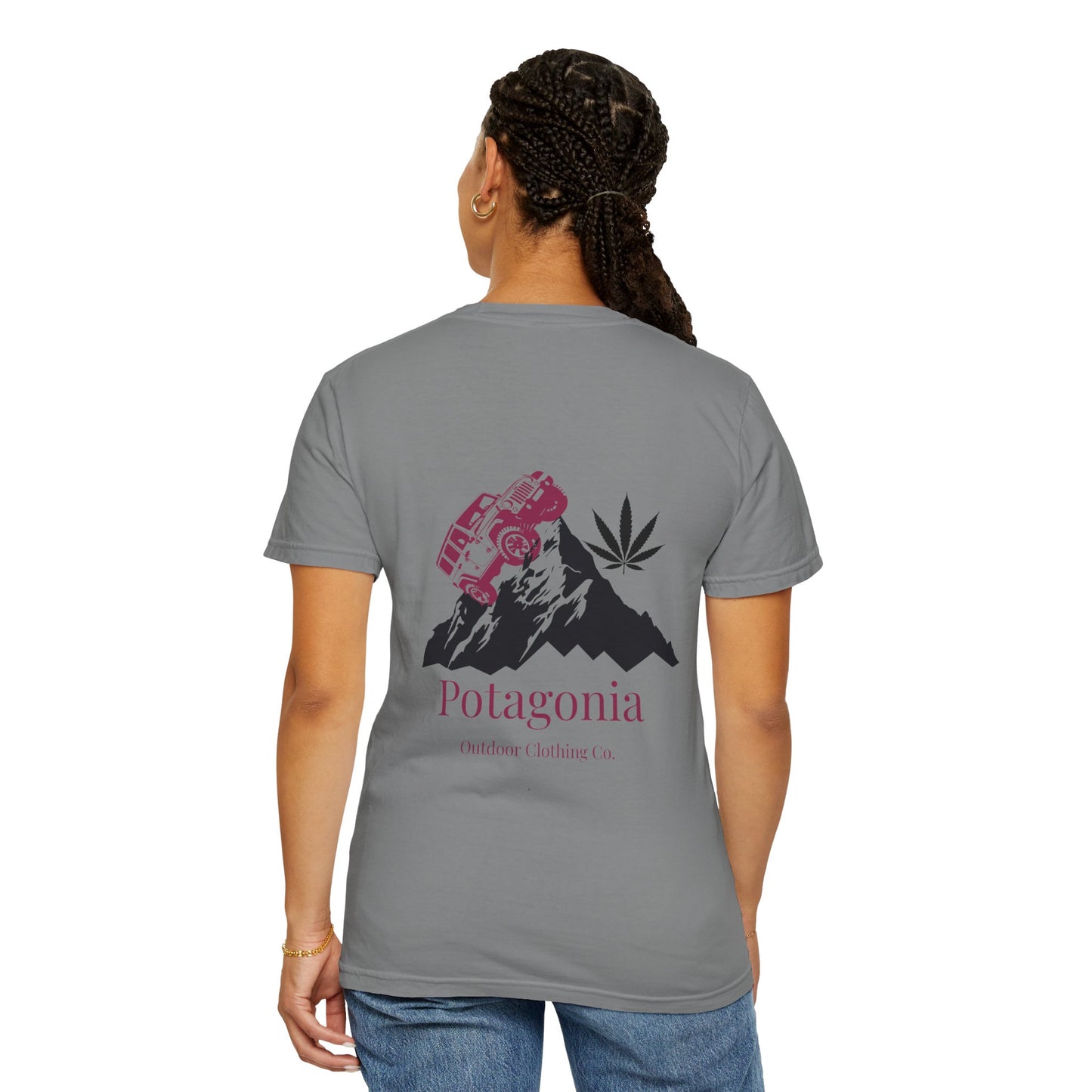 Potagonia Rung-Spun Cotton Jeep Climb Unisex Garment-Dyed T-shirt